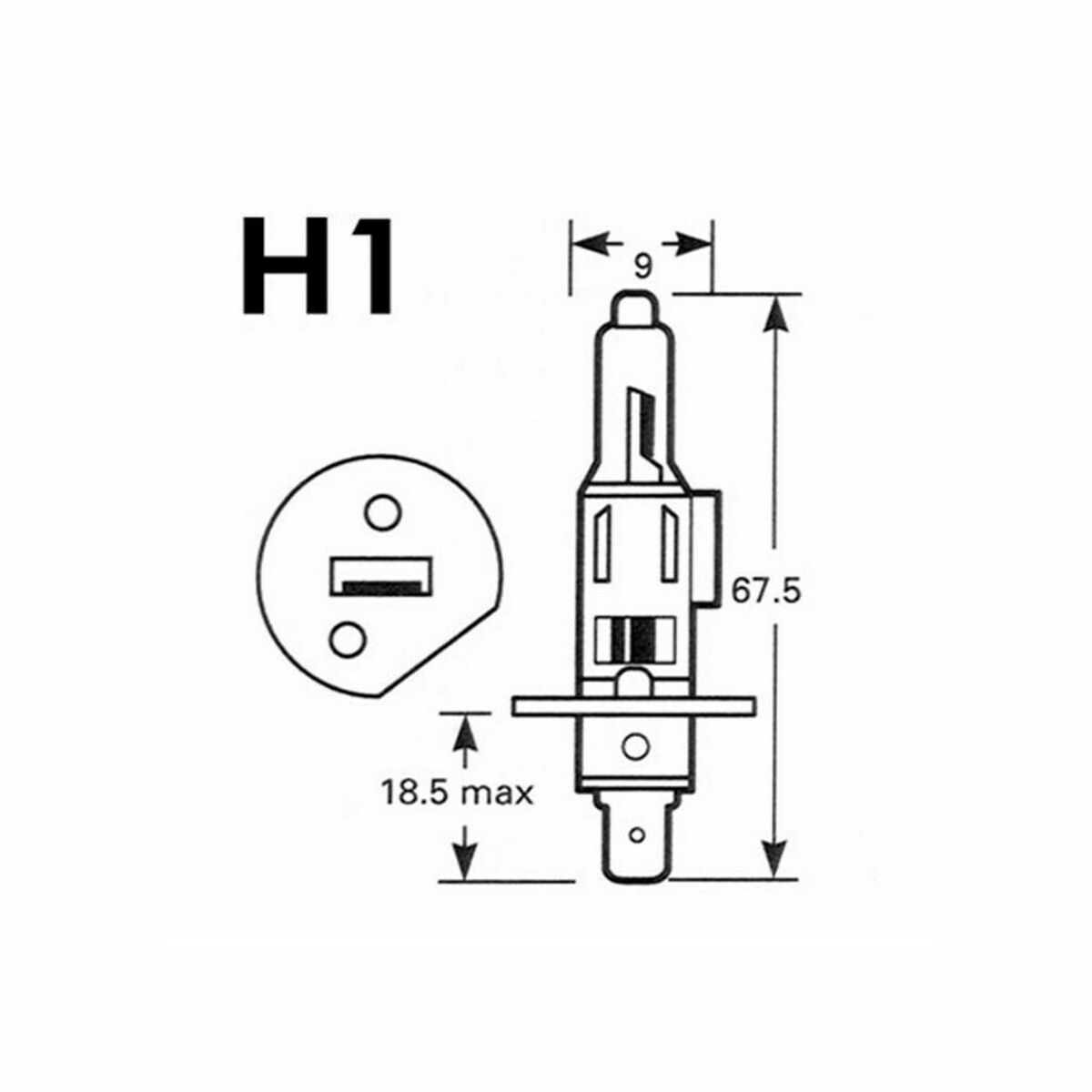Glödlampa för bil M-Tech PTZSW1-DUO H1 P14,5s - 4