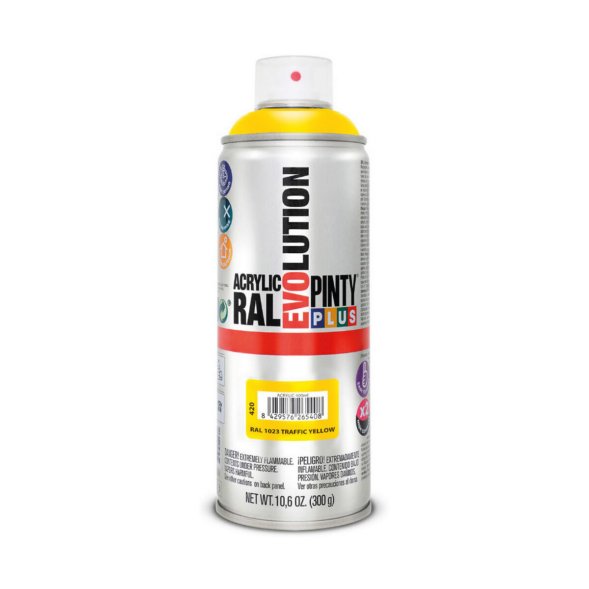 Sprejfärg Pintyplus Evolution RAL 1023 300 ml Traffic Yellow - 3