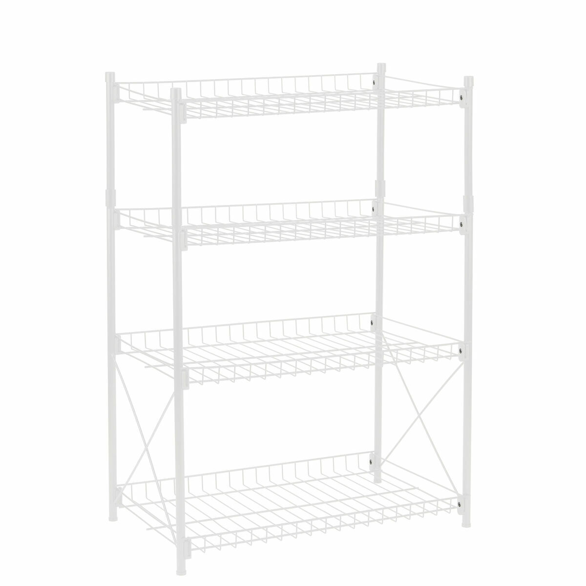 Bokhylla Confortime Metall Vit 52 x 34 x 86 cm (2 antal) - 2