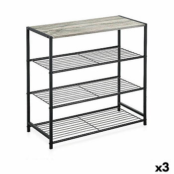 Bokhylla Confortime Svart Metall 60 x 30 x 63,5 cm (3 antal)