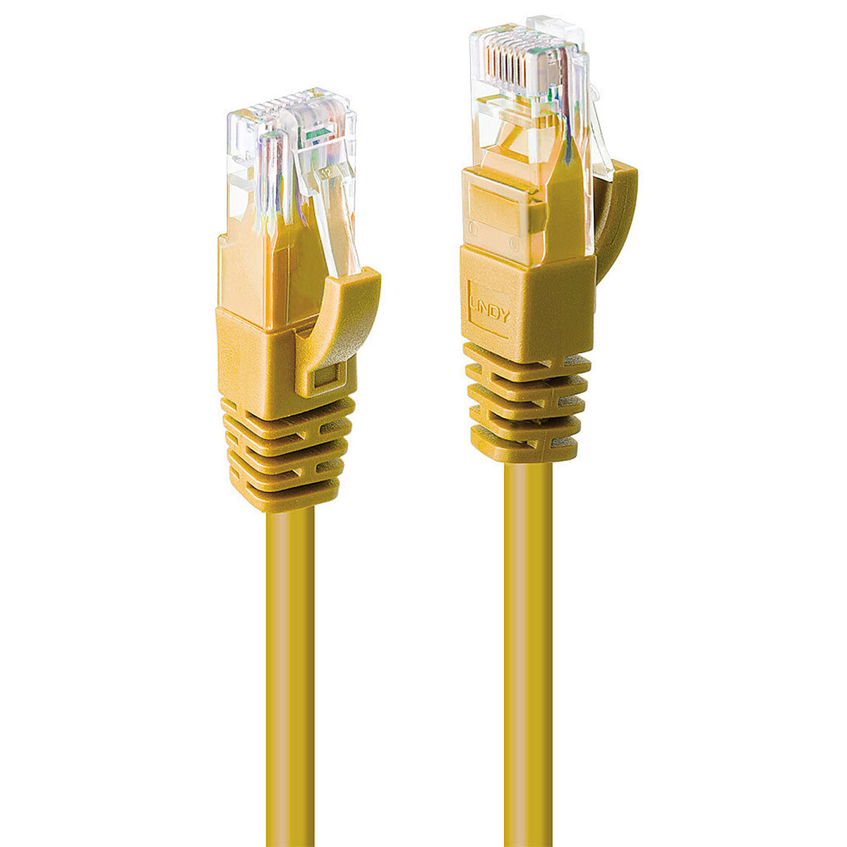 Nätkabel UTP Styv Kategori 6 LINDY Gul 2 m (1 antal) - 4