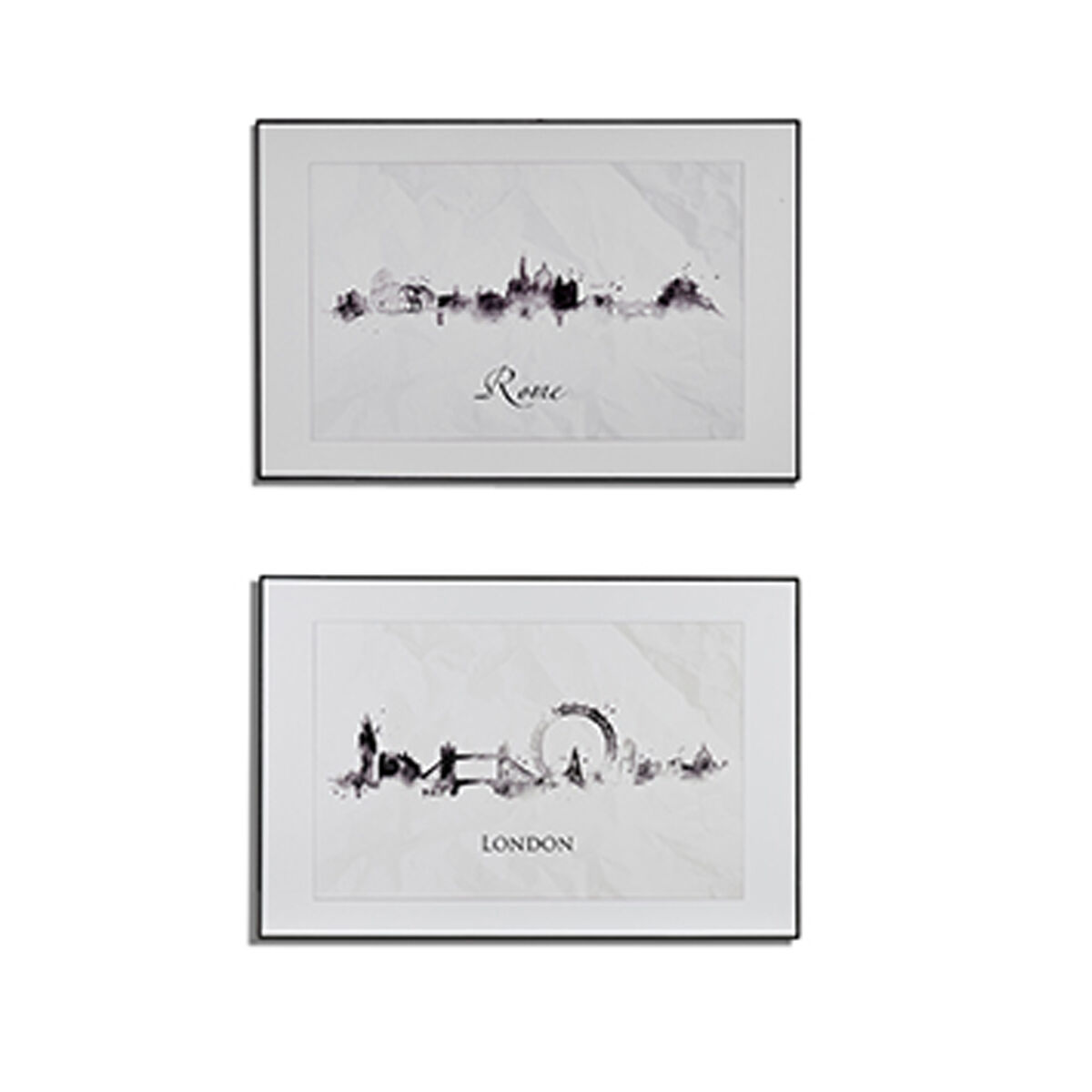 Tavla Gift Decor Vit Svart spånskiva Stad 81,5 x 3 x 121 cm (3 antal) - 6