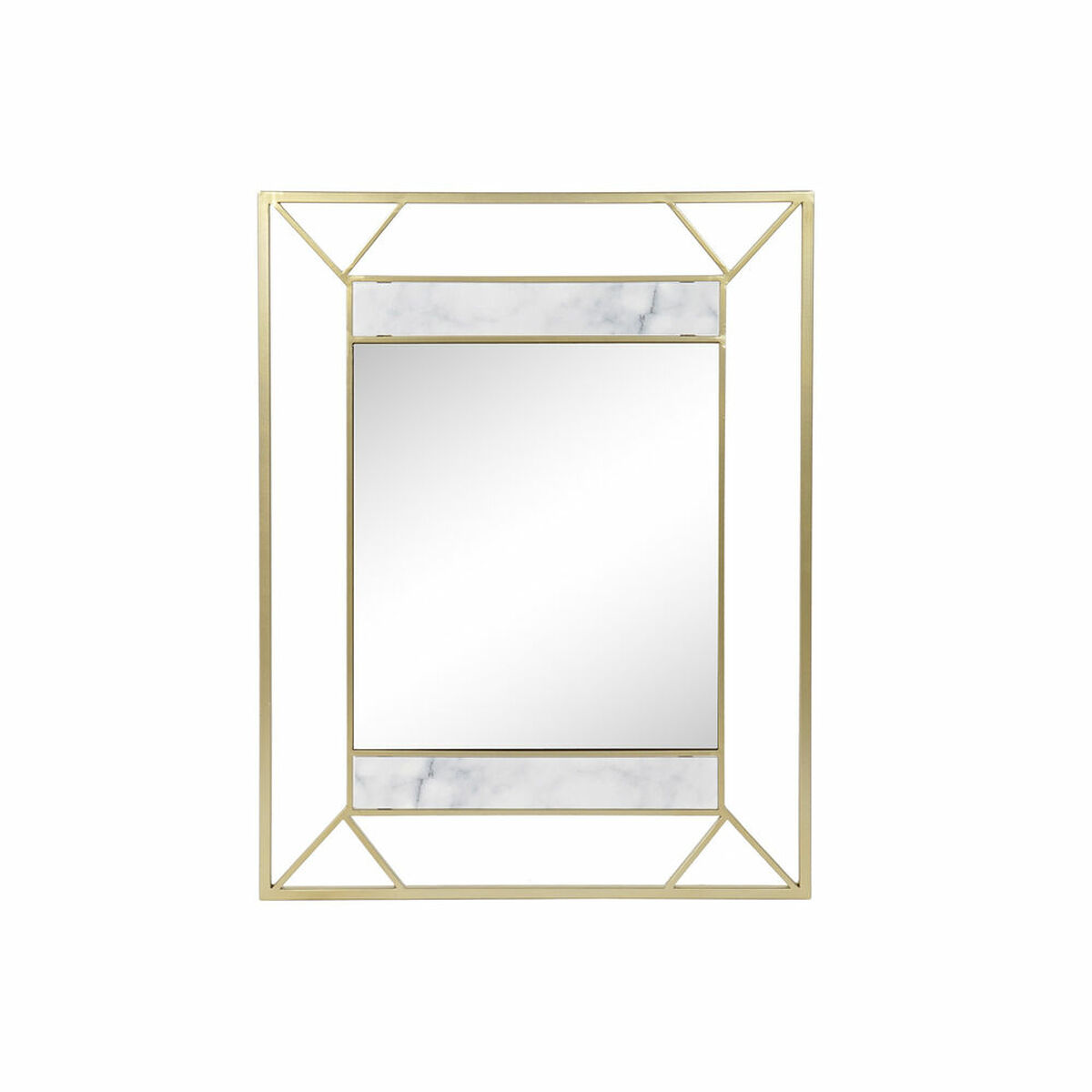 Väggspegel DKD Home Decor 60 x 1,5 x 80 cm Gyllene (Renoverade A)