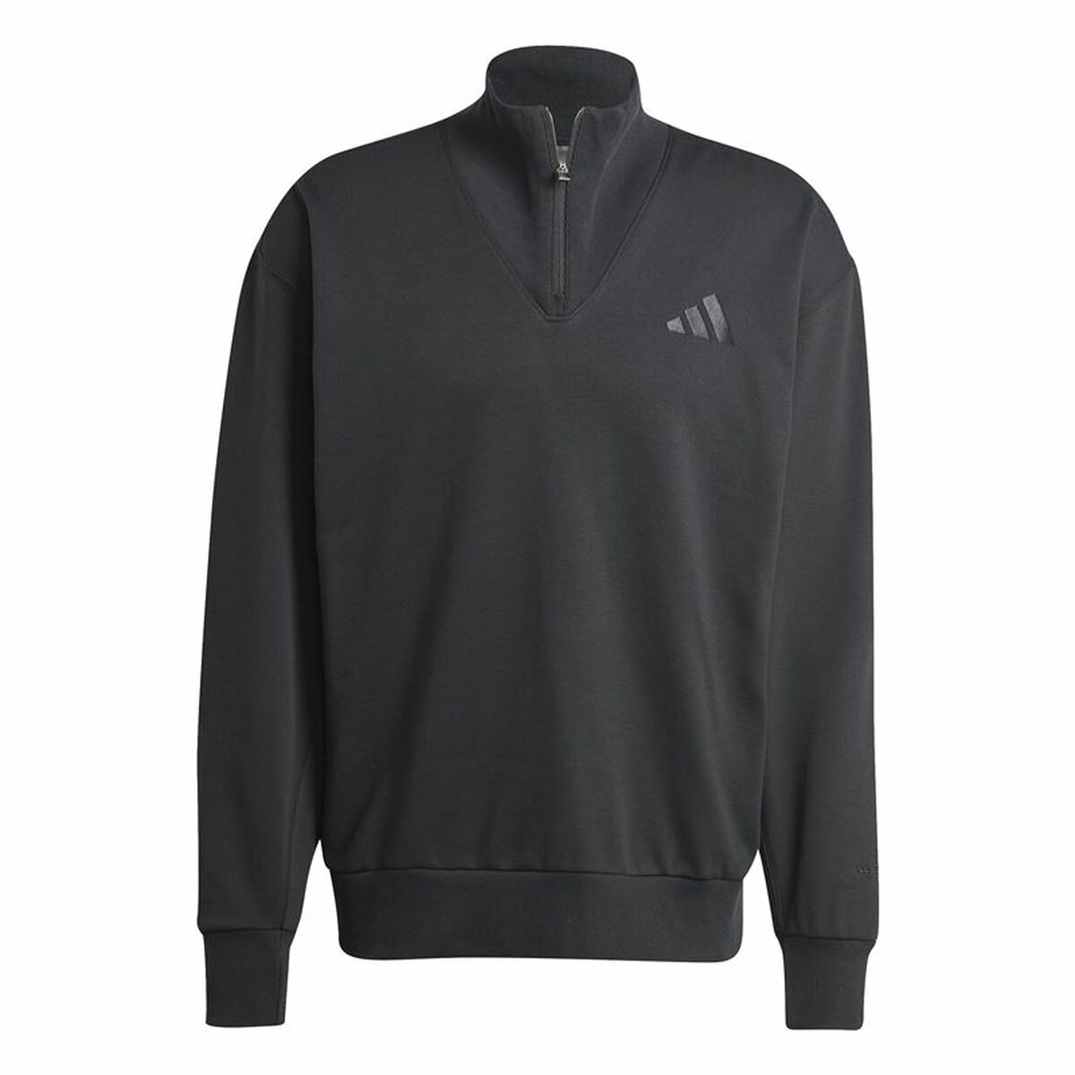 Tröja utan huva Herr Adidas All Szn Fleece 1/4 Zip Crew Svart