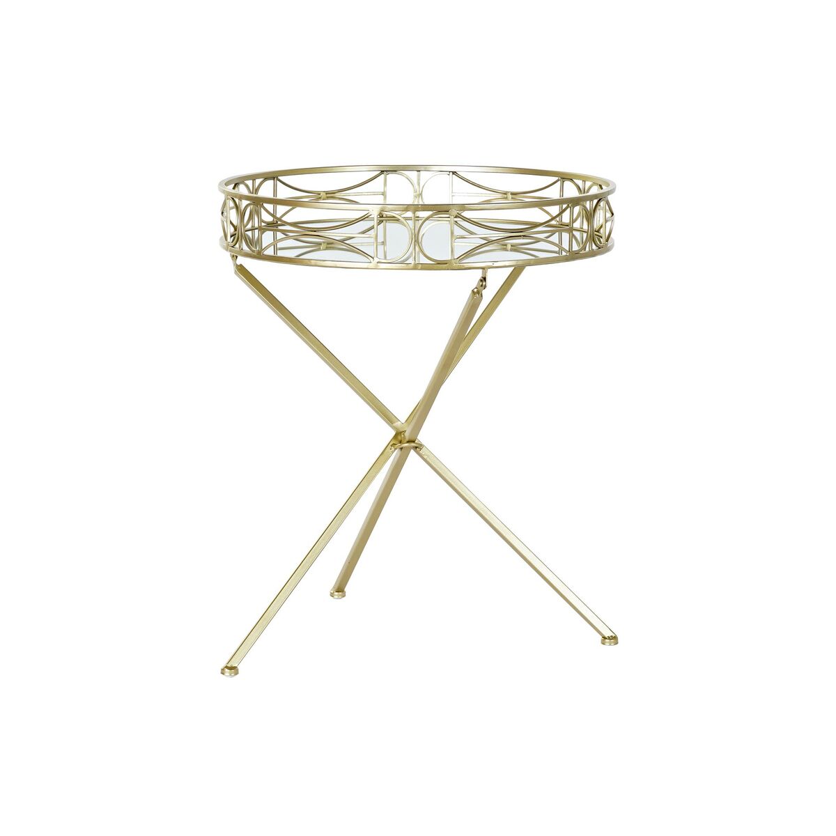 Konsol DKD Home Decor Gyllene Metall Speglar 48,5 x 48,5 x 58,5 cm (2 antal)
