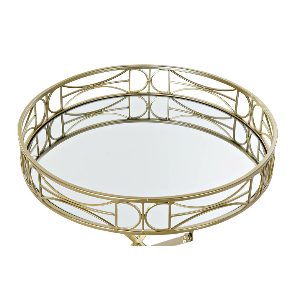 Konsol DKD Home Decor Gyllene Metall Speglar 48,5 x 48,5 x 58,5 cm (2 antal) - 2