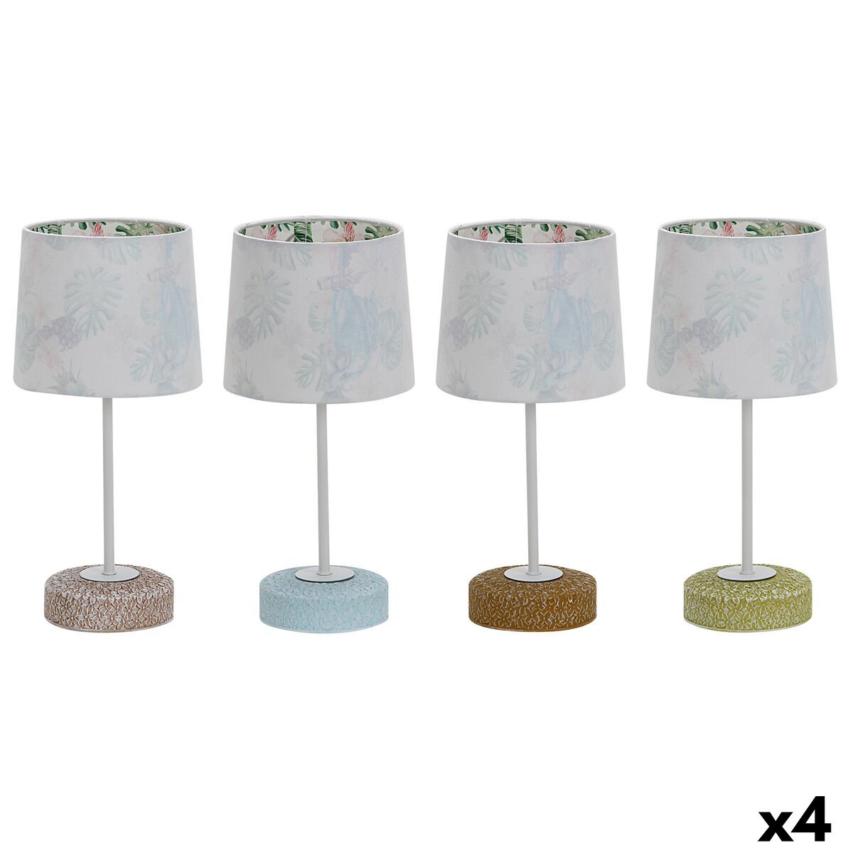 Bordslampa DKD Home Decor Keramik 16 x 16 x 33 cm Multicolour 220 V 25 W 4 Delar - 7