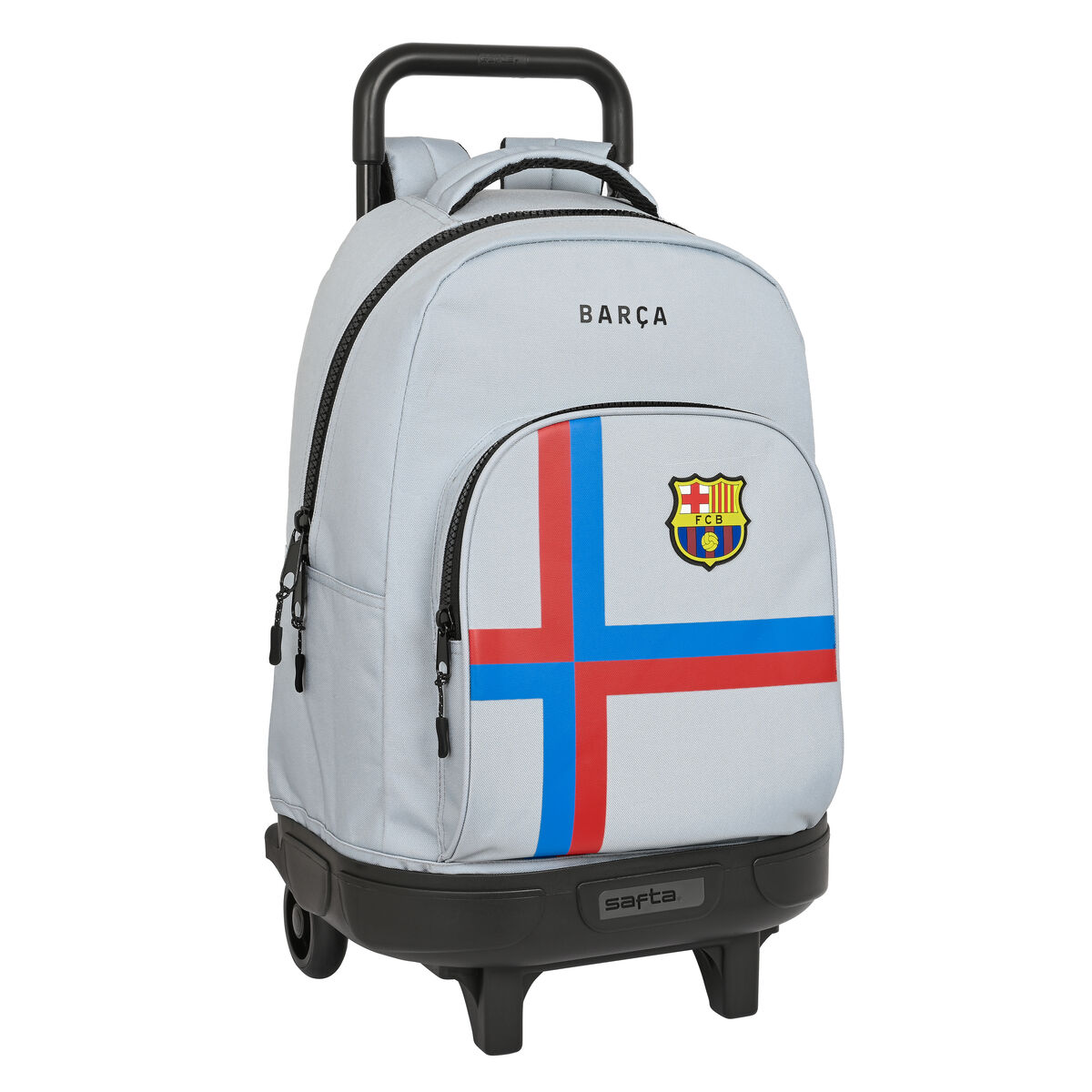 Skolväska med hjul F.C. Barcelona Grå (33 x 45 x 22 cm) - 4