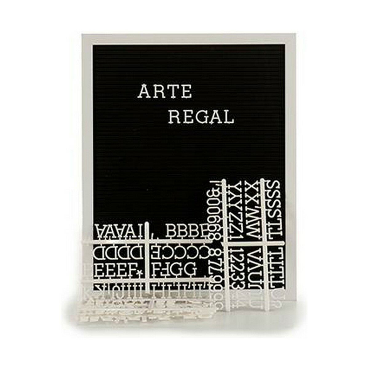 Tavla Gift Decor Vit Svart 2,5 x 50,5 x 40,5 cm Panel 144 Bokstäver (12 antal) - 6