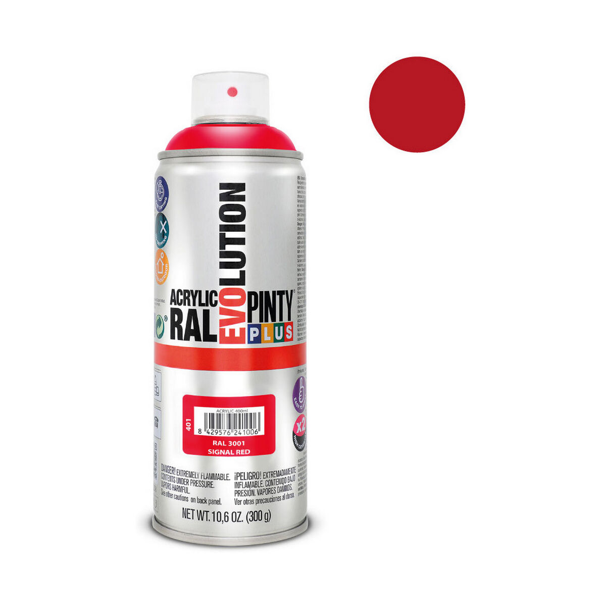 Sprejfärg Pintyplus Evolution RAL 3001 400 ml Signal Red - 4