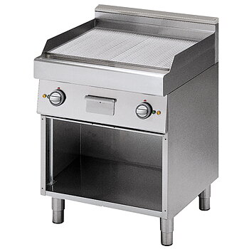 Elektrisk grill för öppet skåp, räfflad plåt