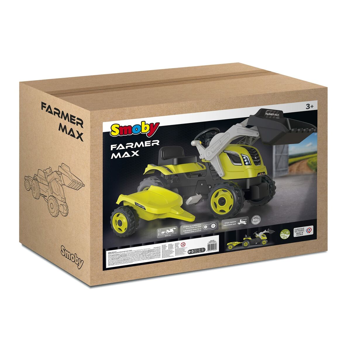 Pedaltraktor Smoby Grön - 2