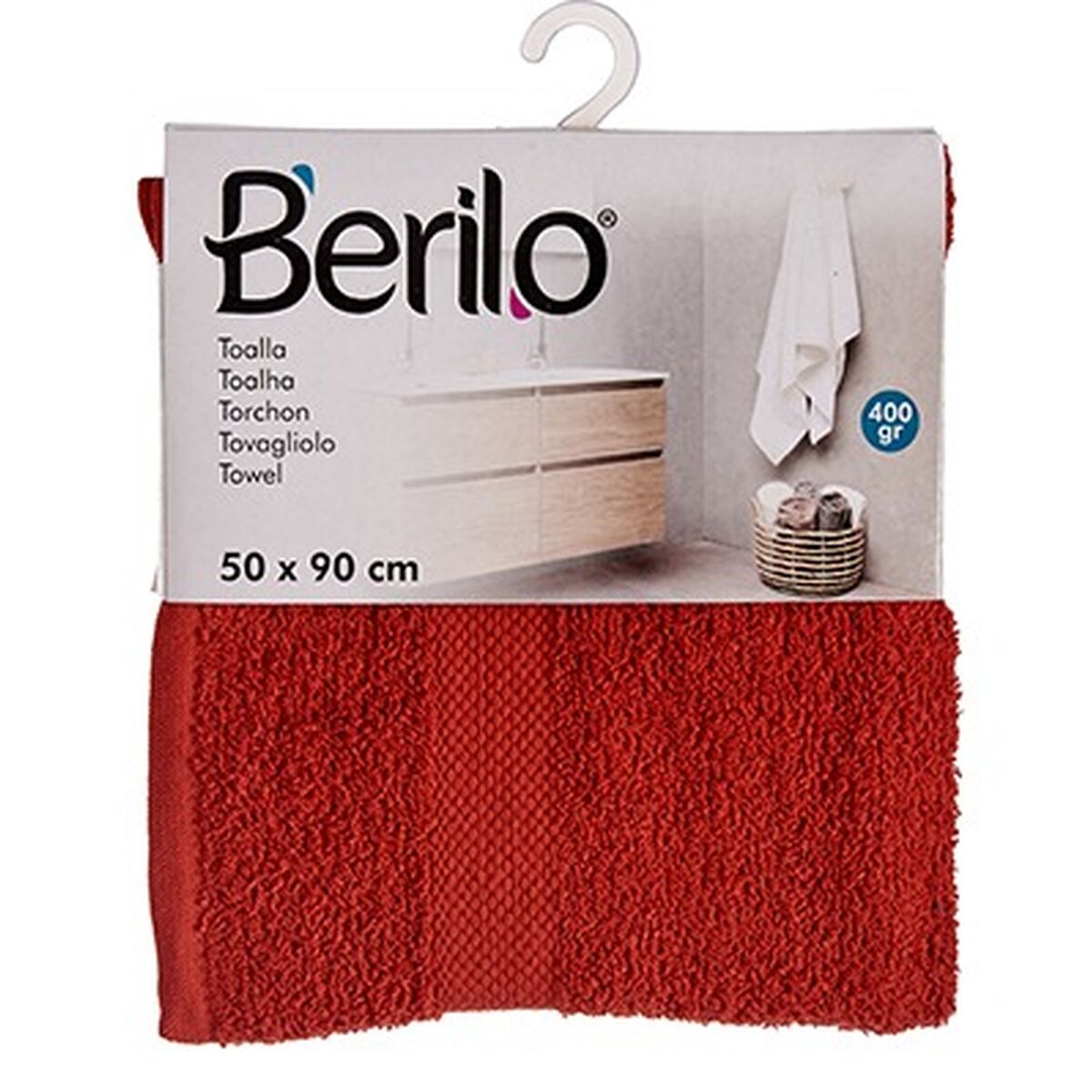 Badhandduk Berilo 89665 Takpanna 80 % bomull 20 % Polyester 50 x 90 cm (6 antal) - 5