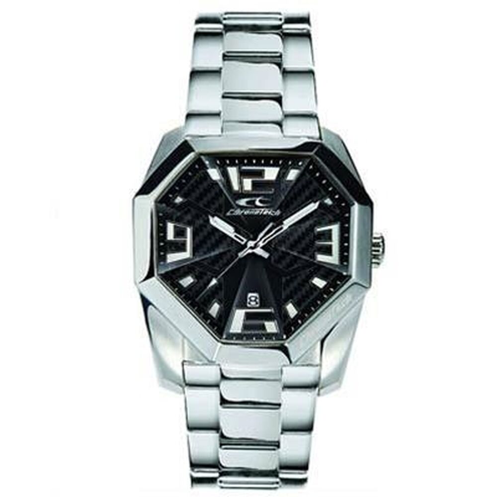 Herrklocka Chronotech RW0083 Svart Silvrig