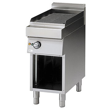 Elektrisk grill på öppna skåp