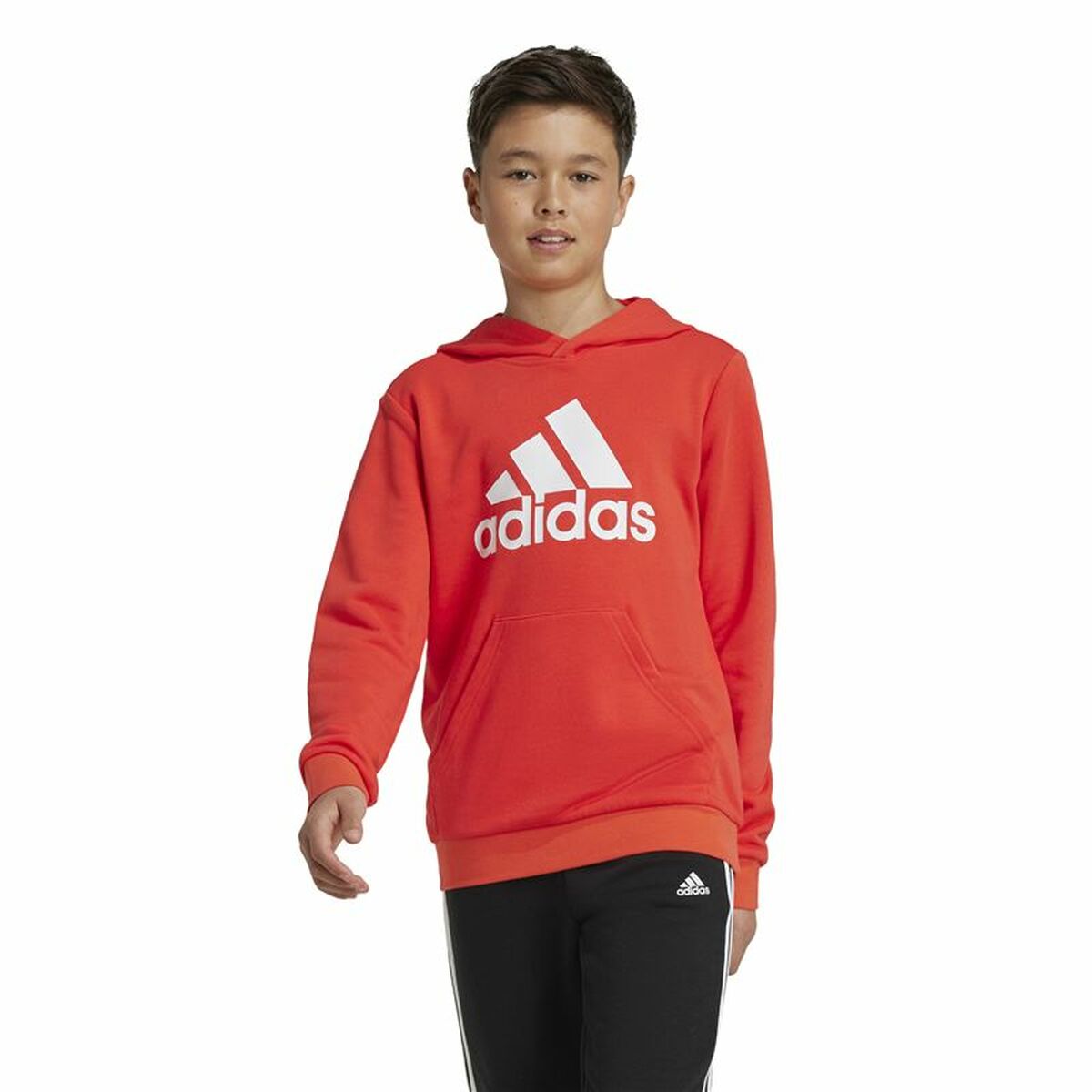 Tröja med huva Unisex Adidas Big Logo Essentials Röd - 2