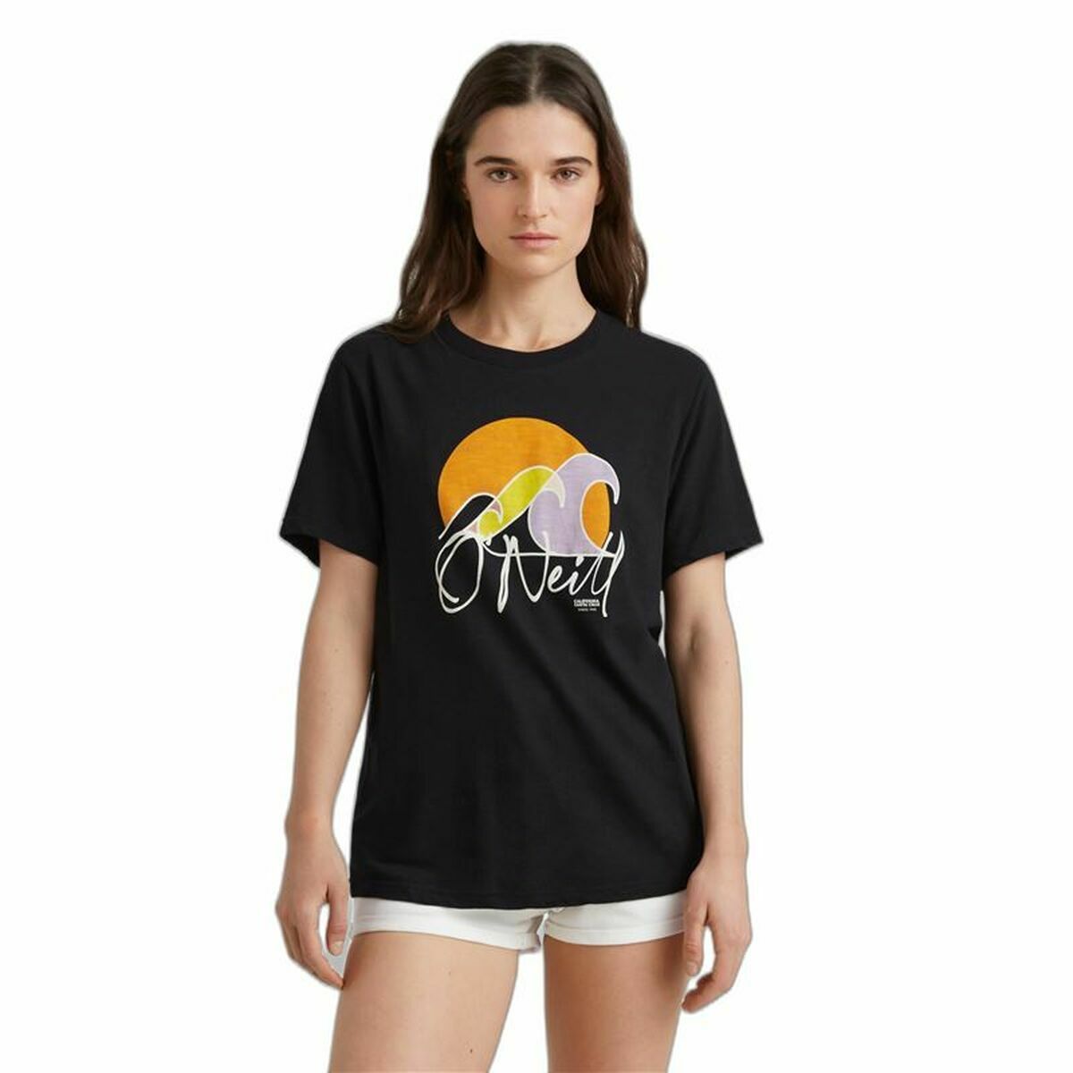 T-shirt med kortärm Dam O'Neill Luano Graphic Svart - 9