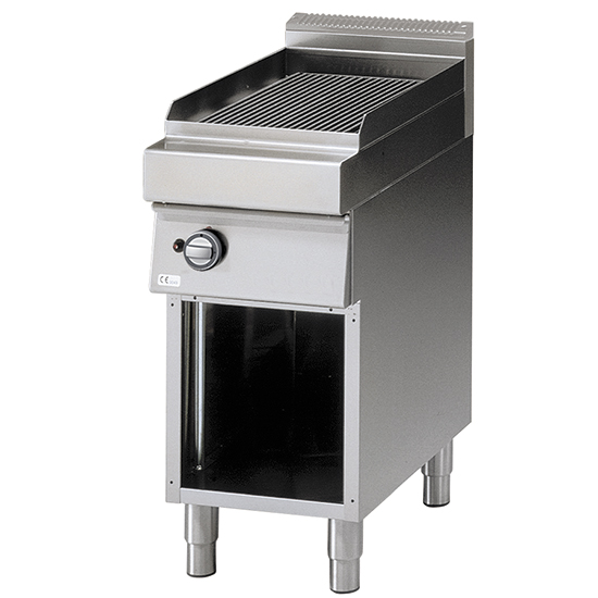 Gasgrill på öppna skåp