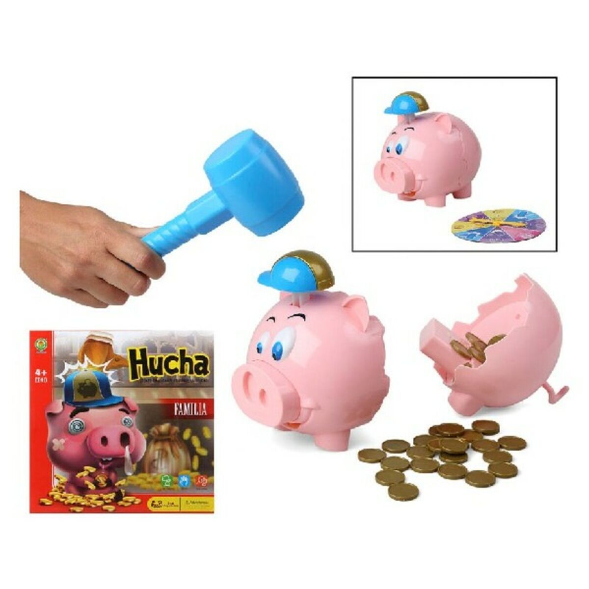 Utbildningsspel Piggy bank spanska Rosa (27 x 27 cm) - 2