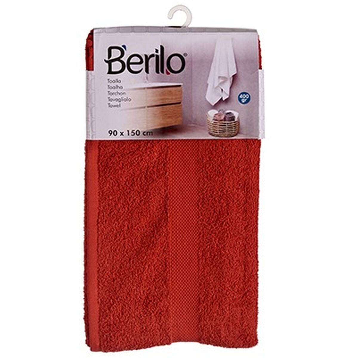 Badhandduk 90 x 150 cm Terracotta colour (3 antal) - 5