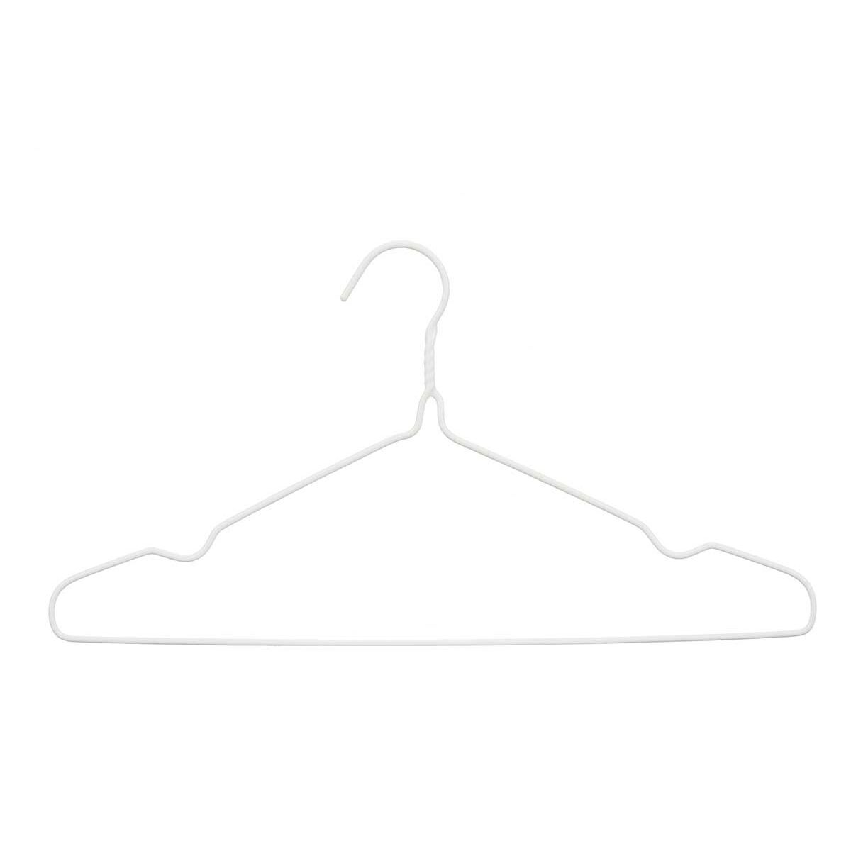 Klädhängarset Vit Metall Silikon 39,5 x 20 x 0,5 cm (24 antal) - 4