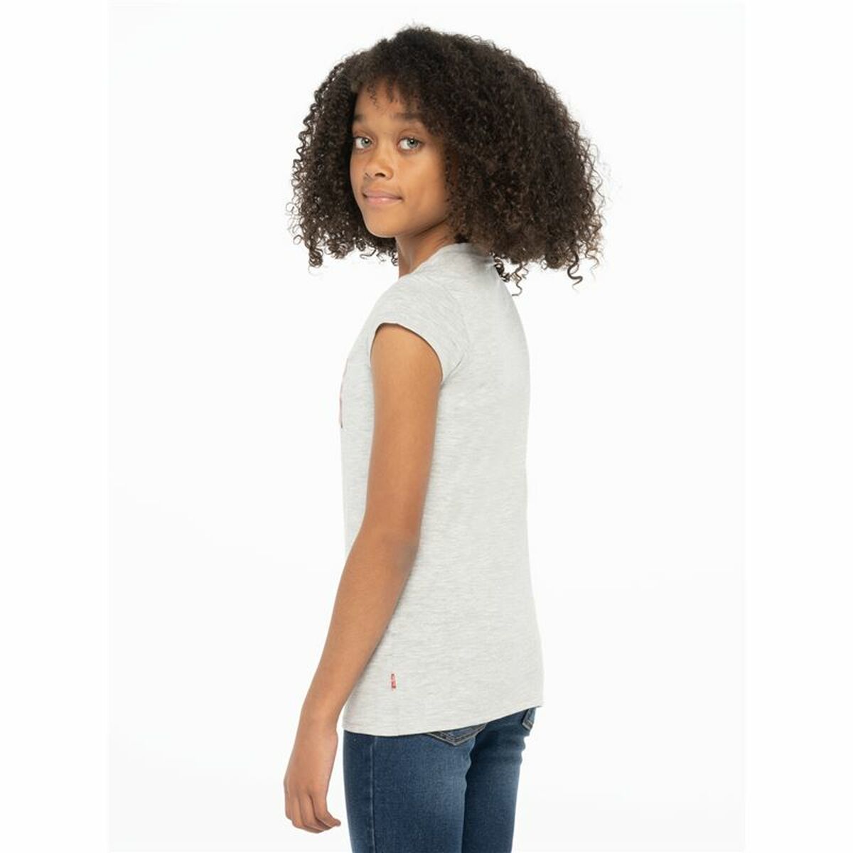 Barn T-shirt med kortärm Levi's Batwing Ljusgrå - 7