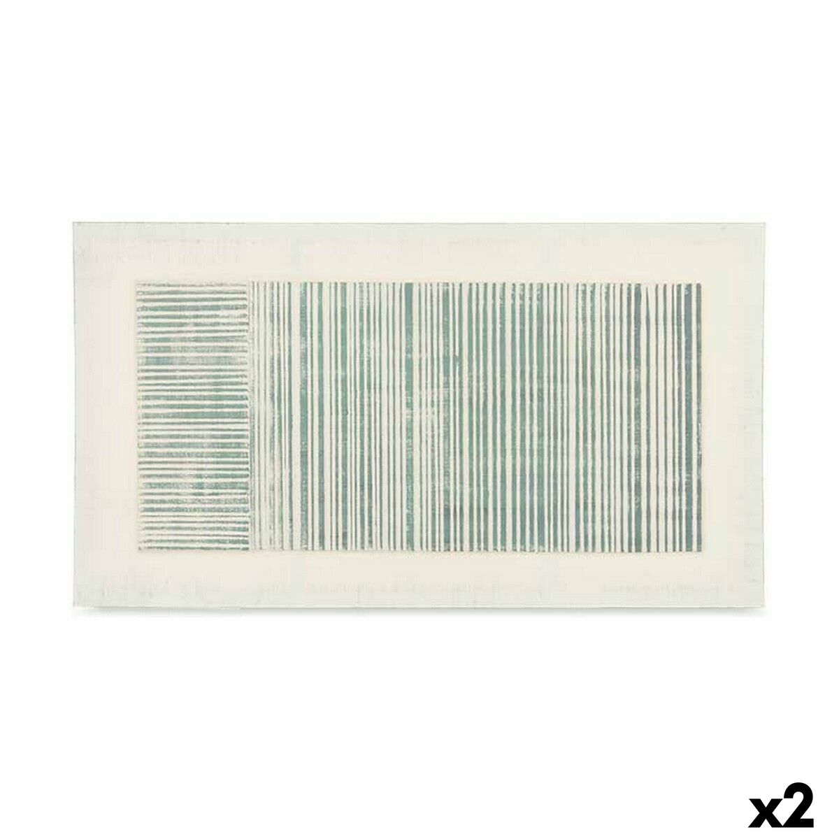 Kanvas Gift Decor Blå Vit Ränder Med relief 110 x 60 x 2,5 cm (2 antal)