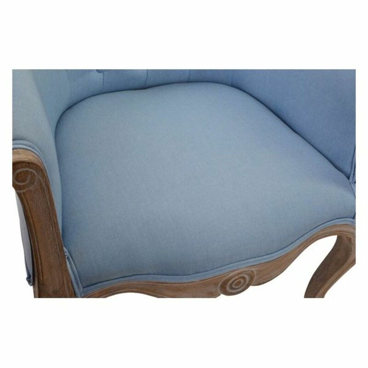 Sittpall DKD Home Decor Blå Polyester Trä Gummiträ 58 x 56 x 69 cm - 14