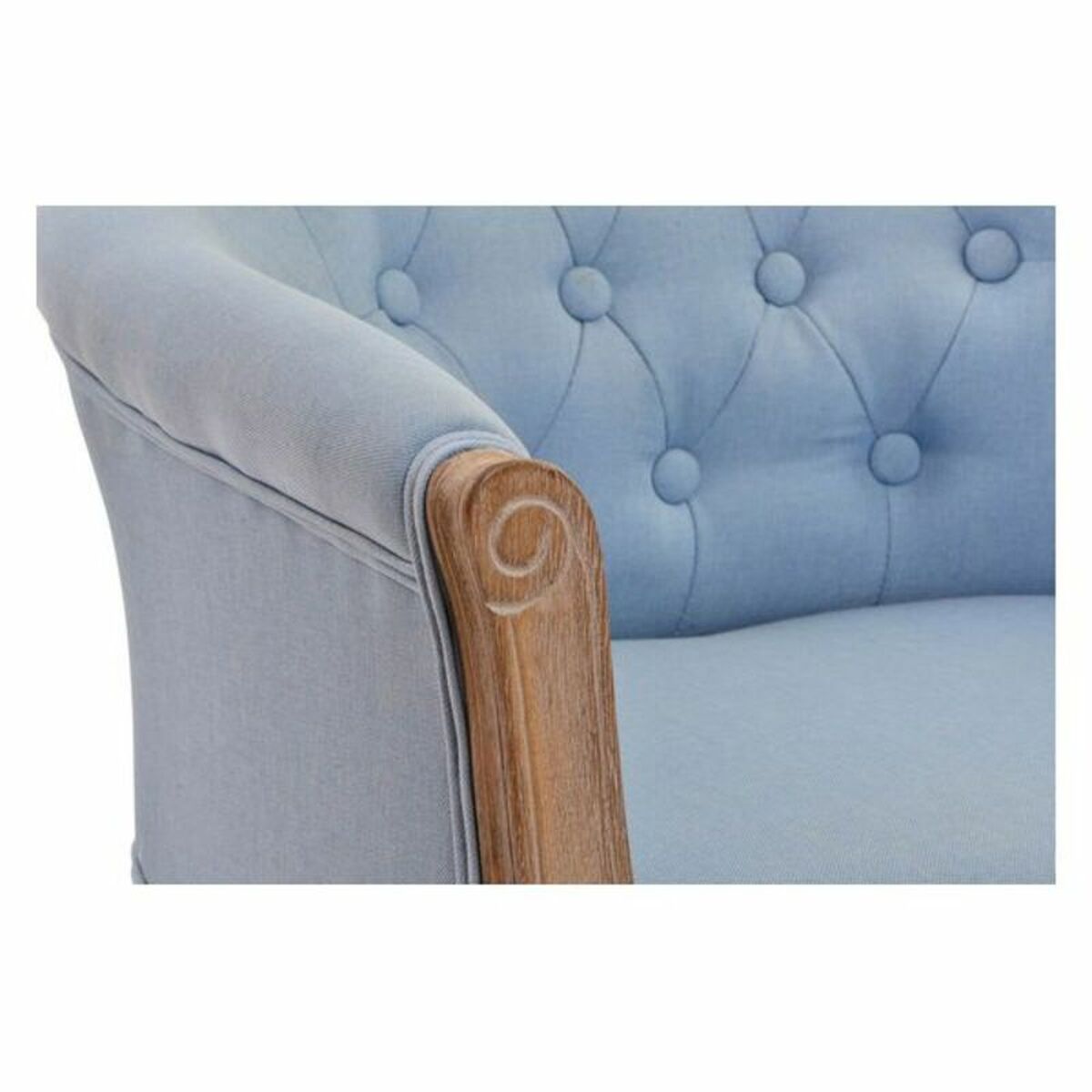 Sittpall DKD Home Decor Blå Polyester Trä Gummiträ 58 x 56 x 69 cm - 16