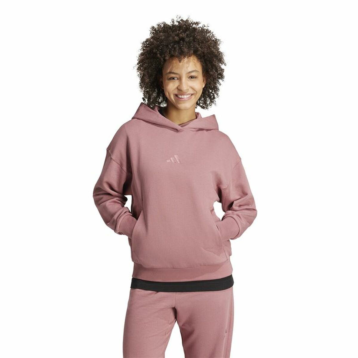Tröja med huva Dam Adidas All Szn French Terry Loose Hoodie Rosa - 2