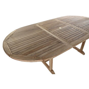 Matsalsbord DKD Home Decor Brun Utdragbar Teak (180 x 120 x 75 cm)