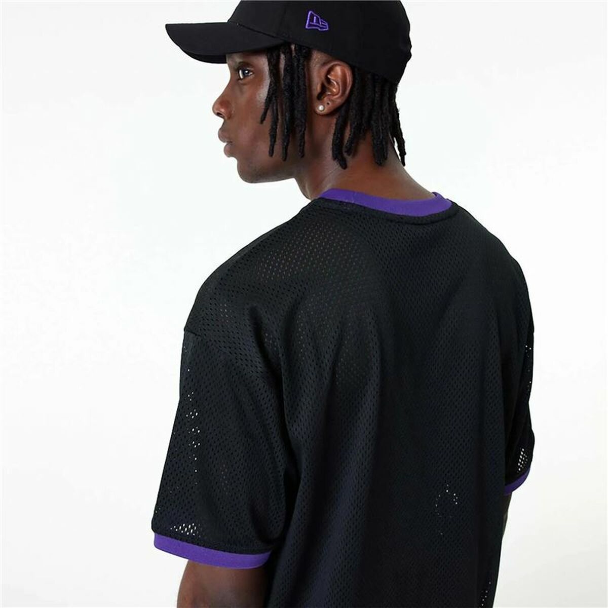 Baskettröja New Era Mesh LA Lakers Svart - 3