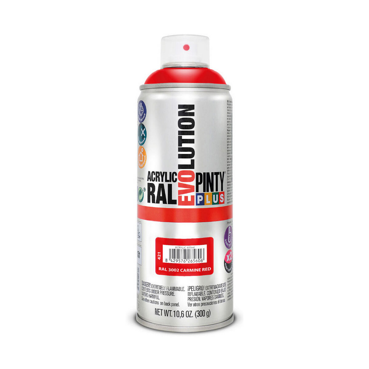 Sprejfärg Pintyplus Evolution RAL 3002 400 ml Carmine Red - 3