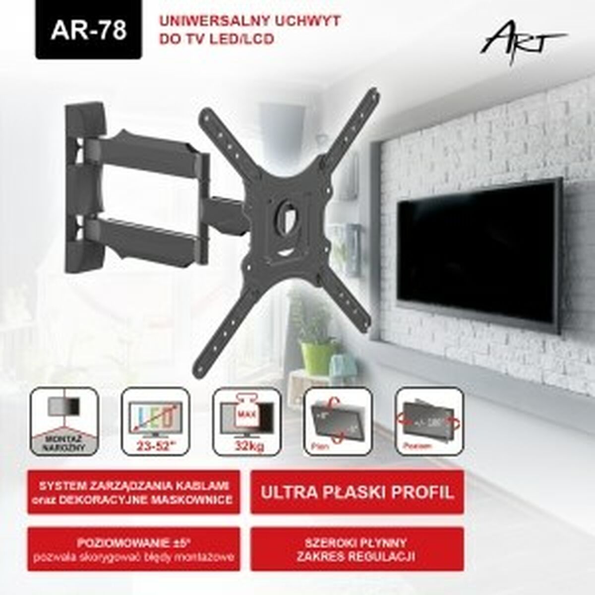 Vägghållare ART RAMT AR-78 - 2