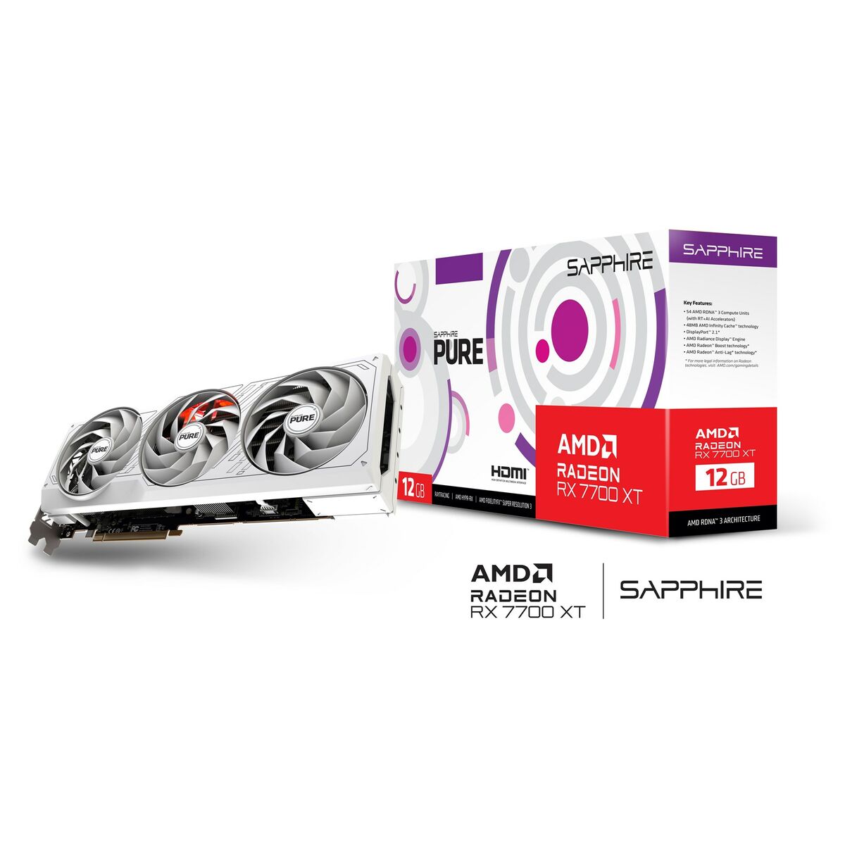 Grafikkort Sapphire SAPPHIRE AMD RADEON RX 7700 XT GDDR6 12 GB - 7