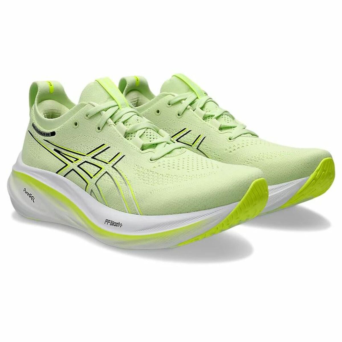 Gymnastikskor, Herr Asics Gel-Nimbus 26 Grön Limegrön - 5
