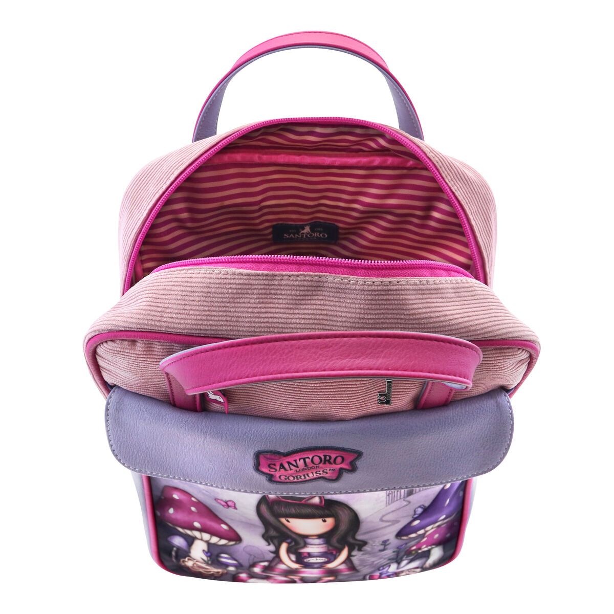Ryggsäck Gorjuss Cheshire cat Rosa Purpur (27 x 10 x 37 cm) - 4