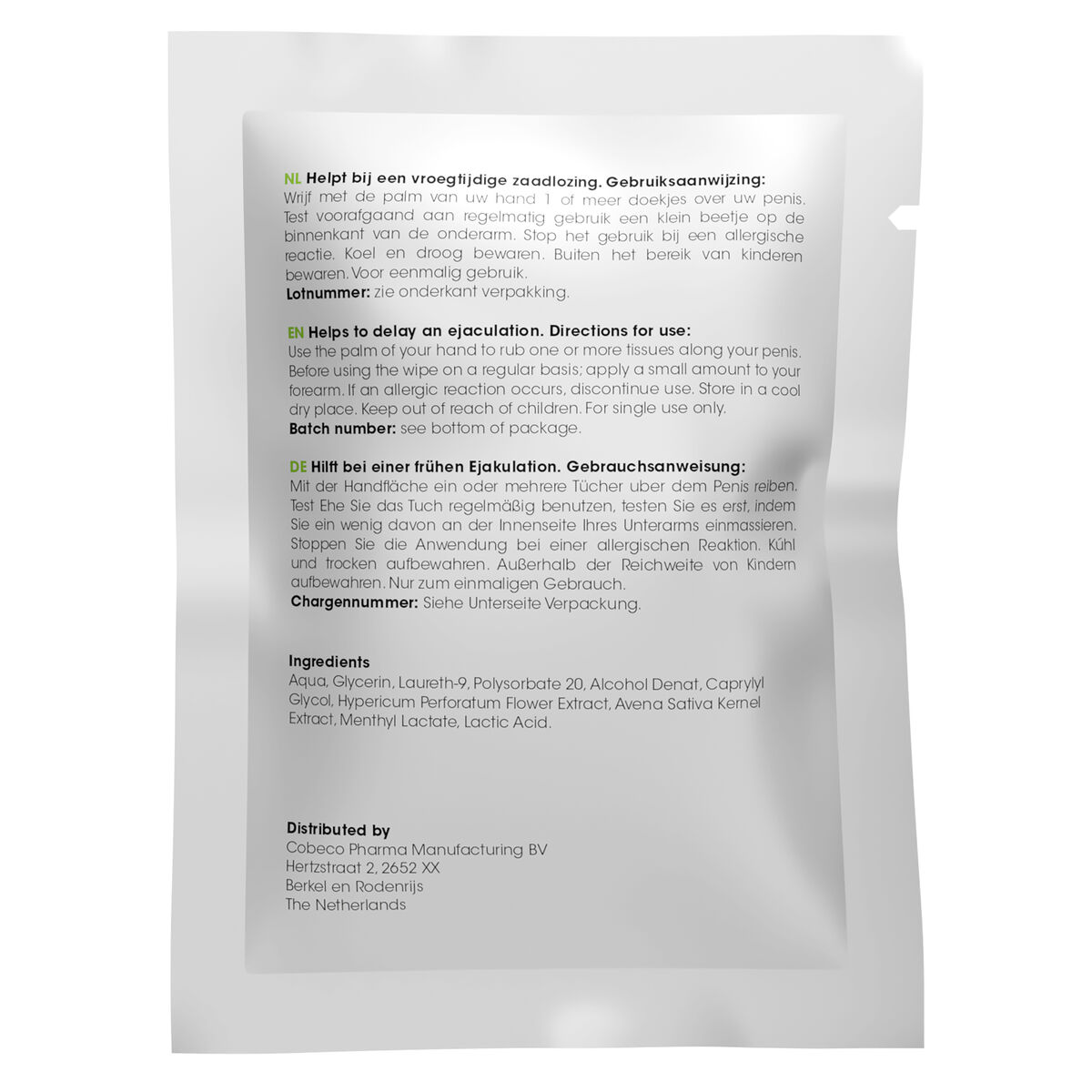 Intimservetter med fördröjande verkan Male! 2 ml - 5