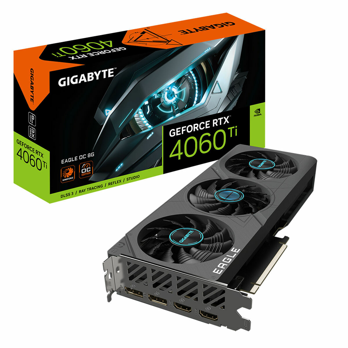 Grafikkort Gigabyte GV-N406TEAGLE OC-8GD Geforce RTX 4060 Ti GDDR6 - 2