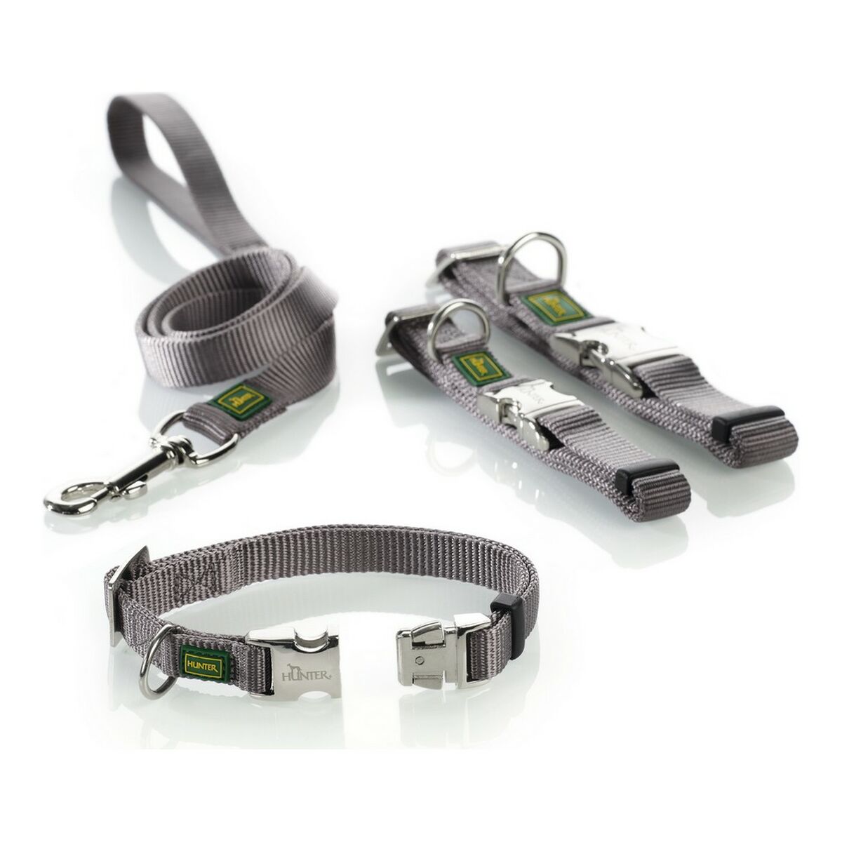 Hundhalsband Hunter Alu-Strong Grå Storlek L (45-65 cm) - 11
