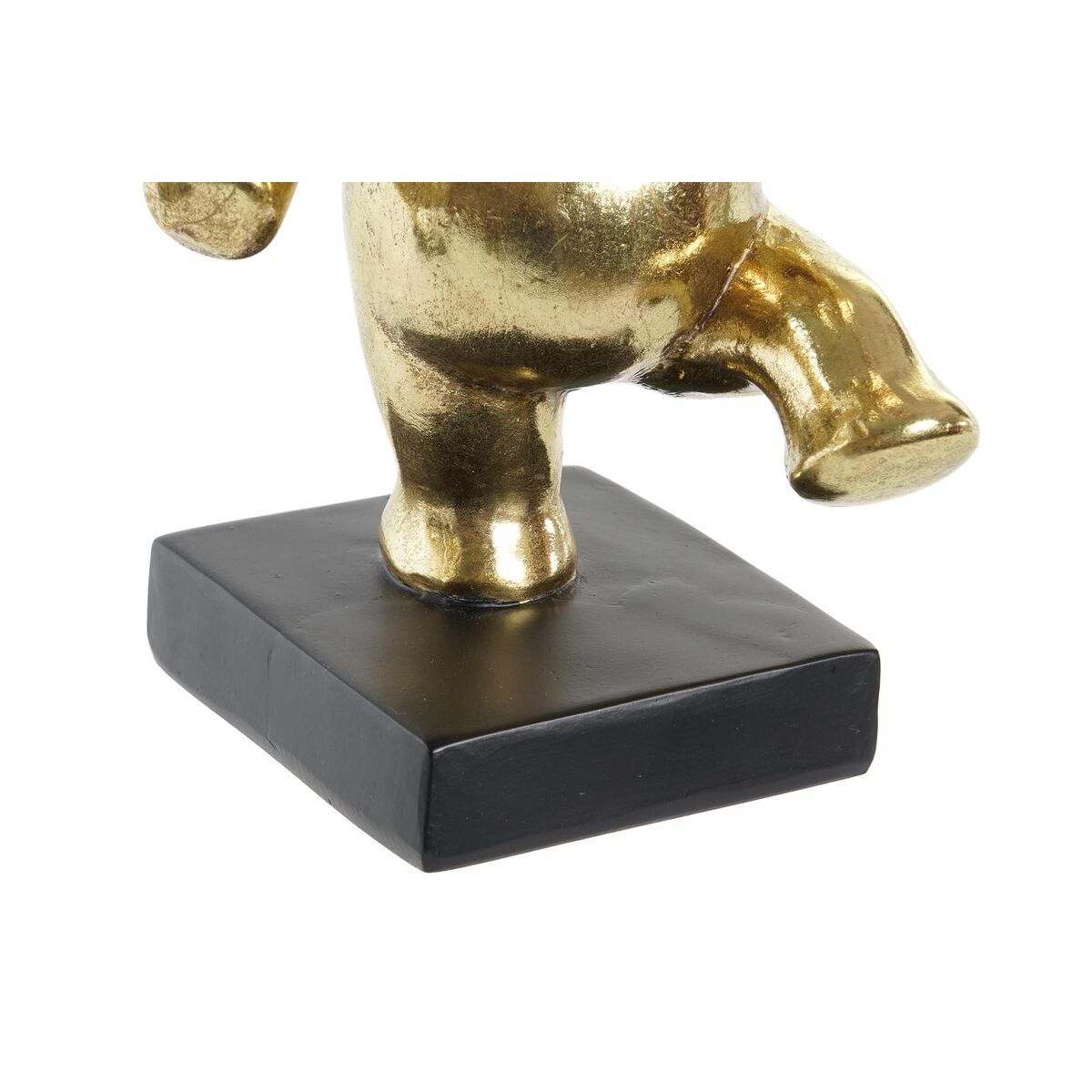 Prydnadsfigur DKD Home Decor 19 x 14 x 20,5 cm Elefant Svart Gyllene (2 antal) - 2