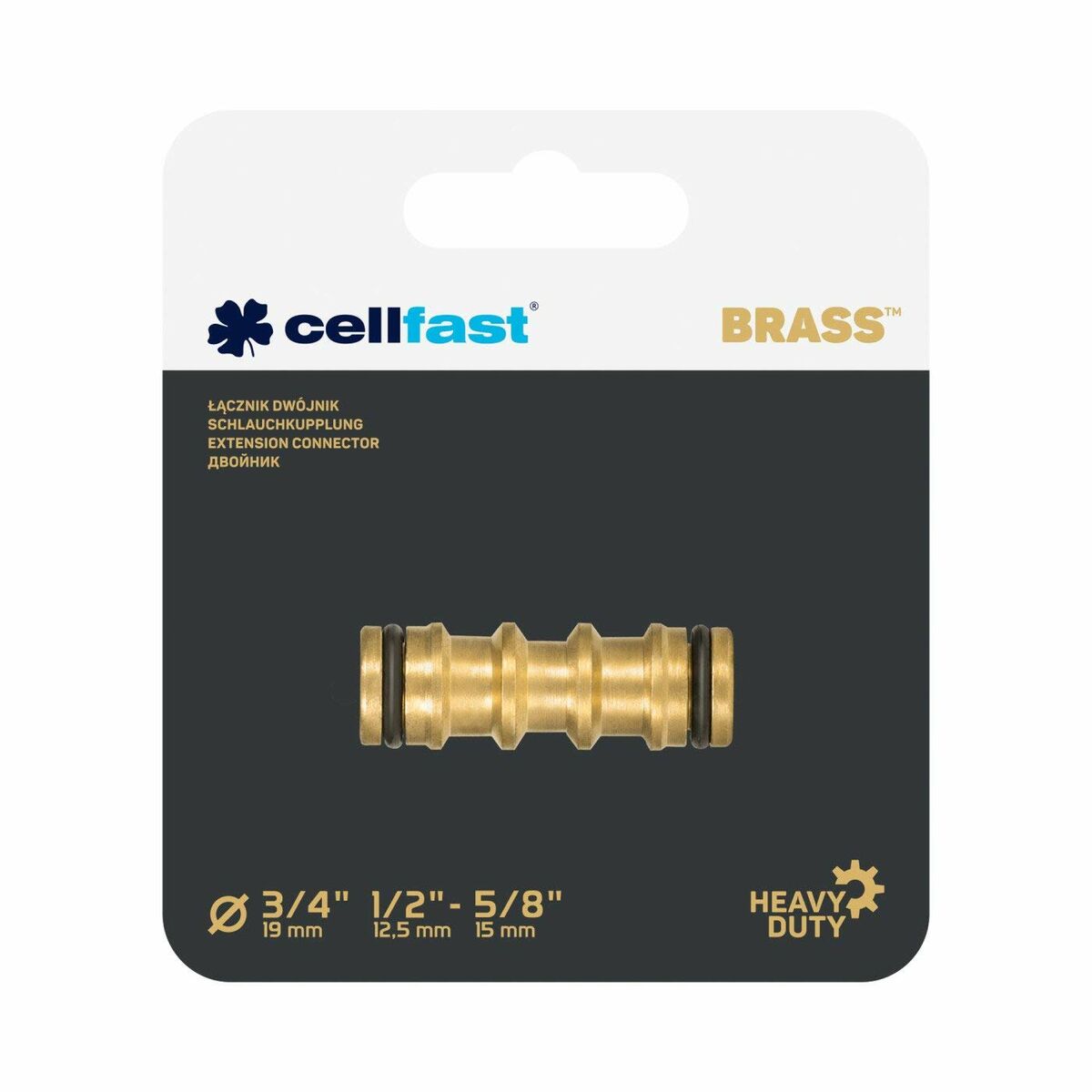 Slanganslutning Cellfast Mässing Double - 2