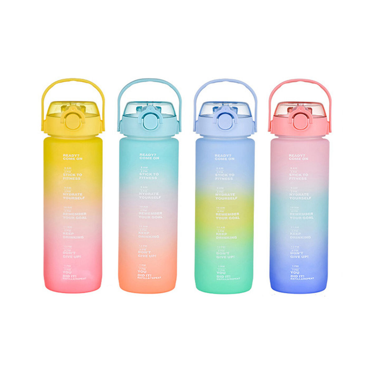 Flaska med lock och sugrör Bewinner Multicolour 600 ml - 3