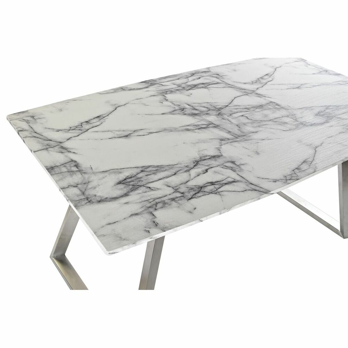 Matsalsbord DKD Home Decor Stål Vit 160 x 90 x 76 cm Trä MDF - 16