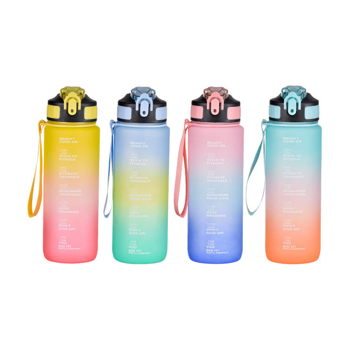 Flaska med lock och sugrör Bewinner Multicolour 800 ml