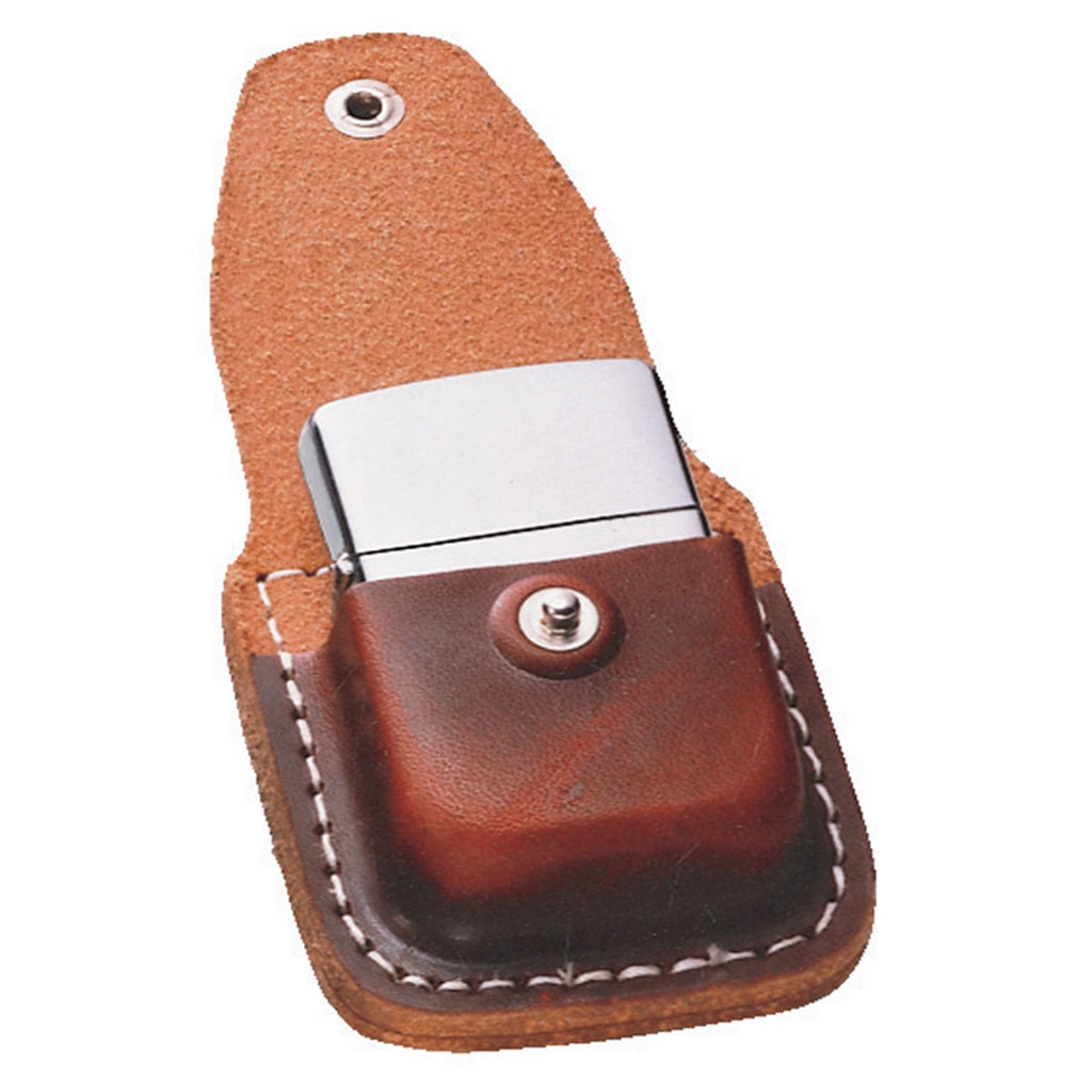 Tändarefodral-Zippo-Läder Pouch Brun