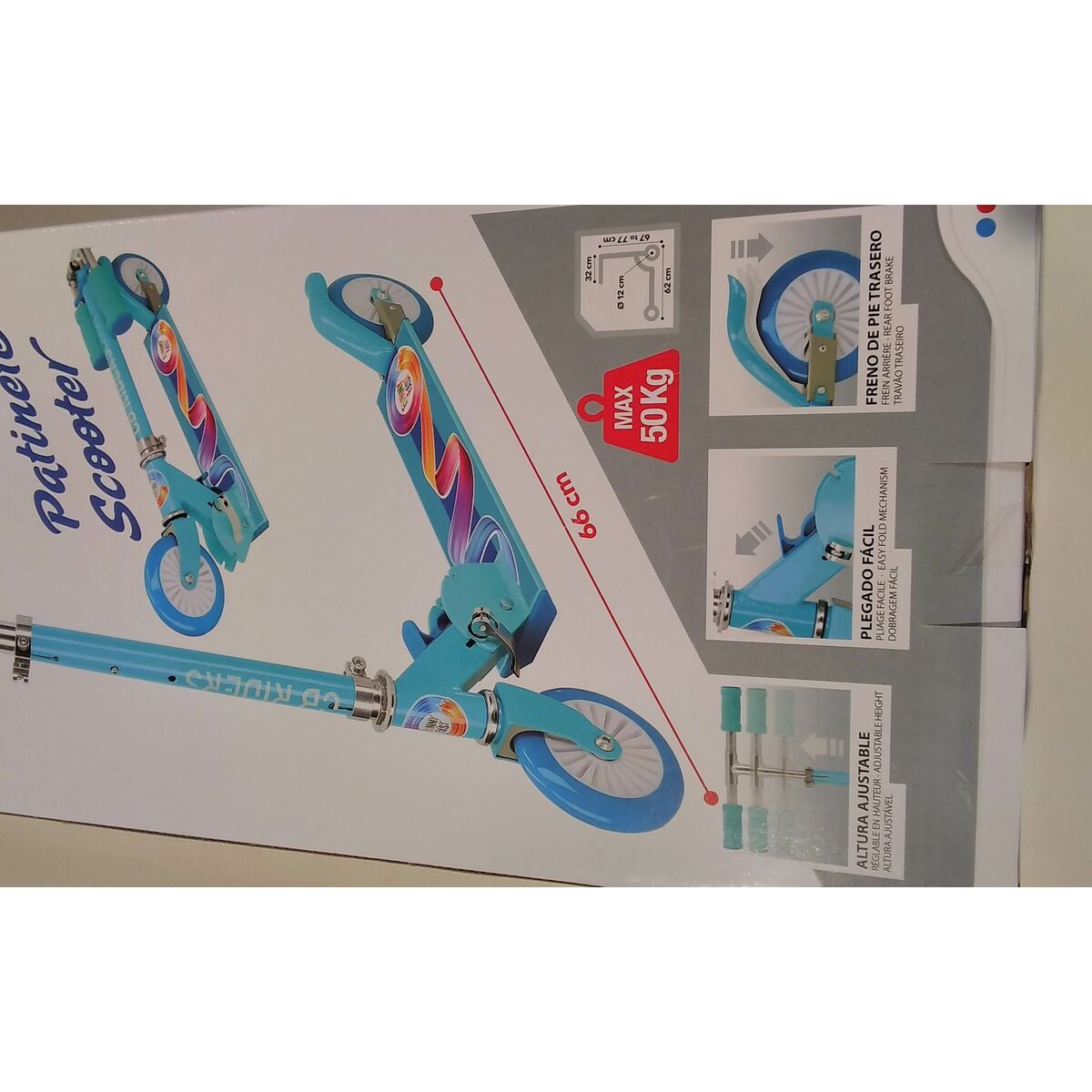 Skooter Colorbaby Blå Aluminium Längd (77 cm) - 5
