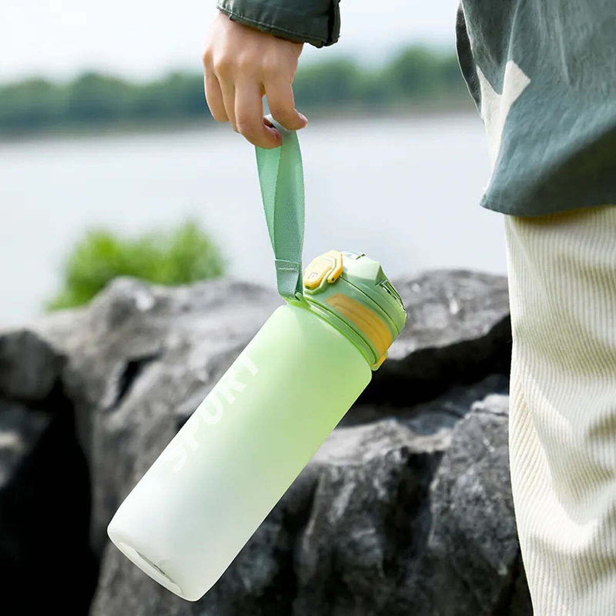 Flaska med lock och sugrör Bewinner Multicolour 600 ml - 7