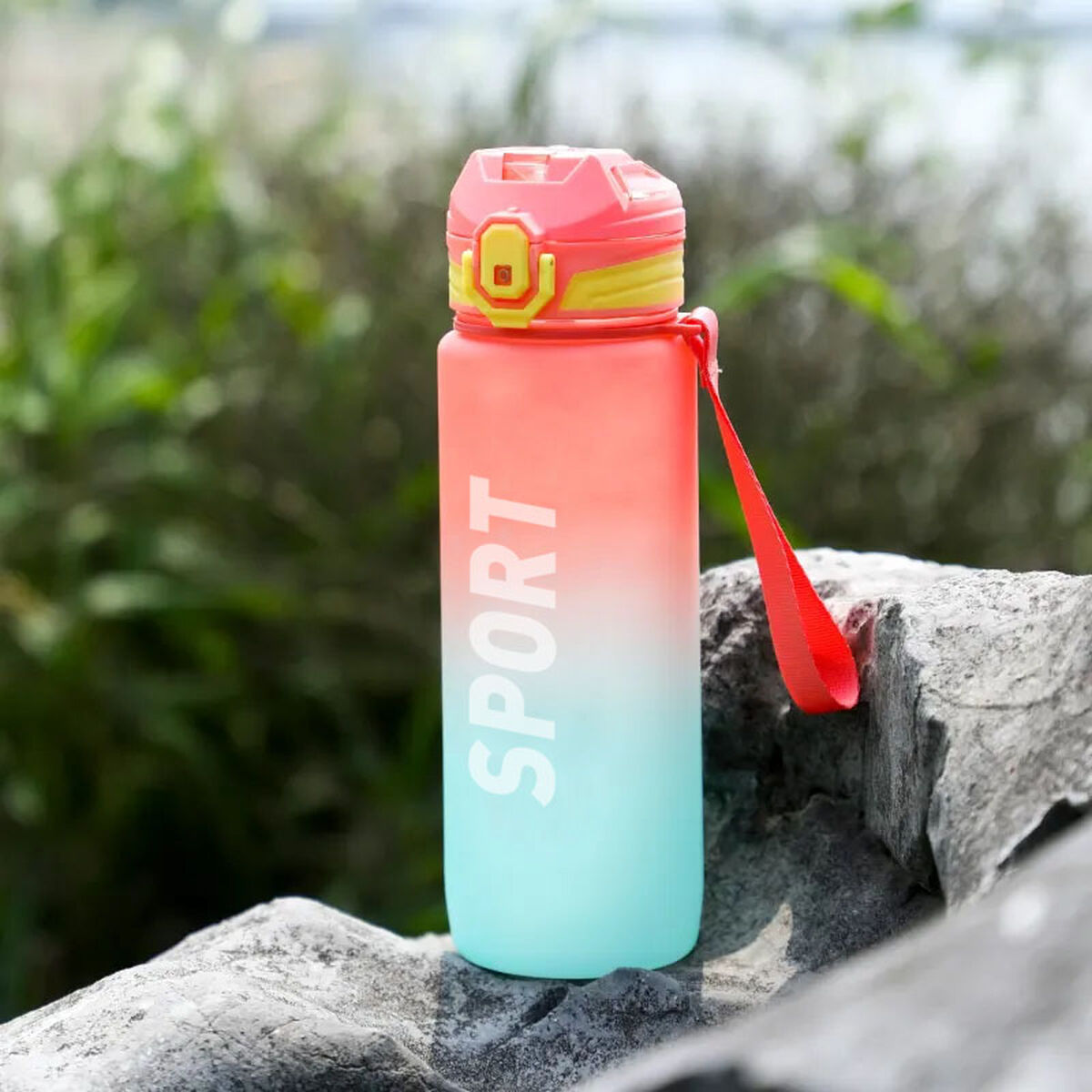 Flaska med lock och sugrör Bewinner Multicolour 600 ml - 2
