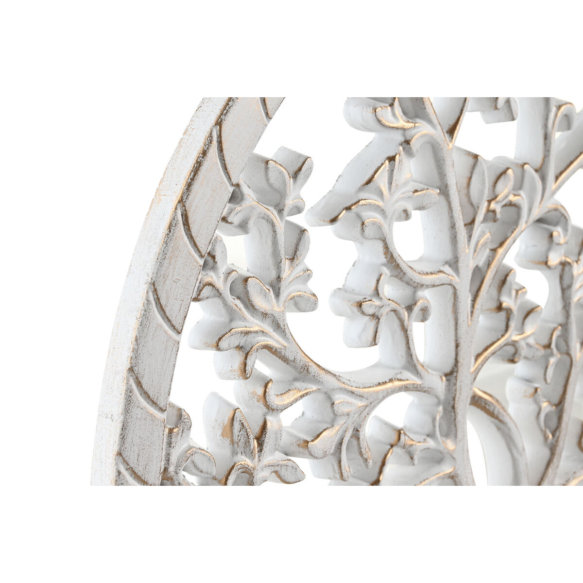 Väggdekoration DKD Home Decor Vit Gyllene Silvrig 40 x 1,5 x 40 cm - 2